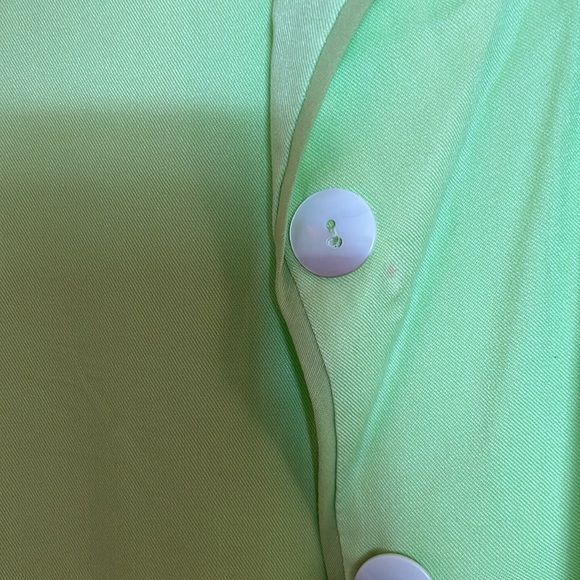 Sleeper Lime Green Pajama Set with Pink Feather Trim - Picture 3 of 8